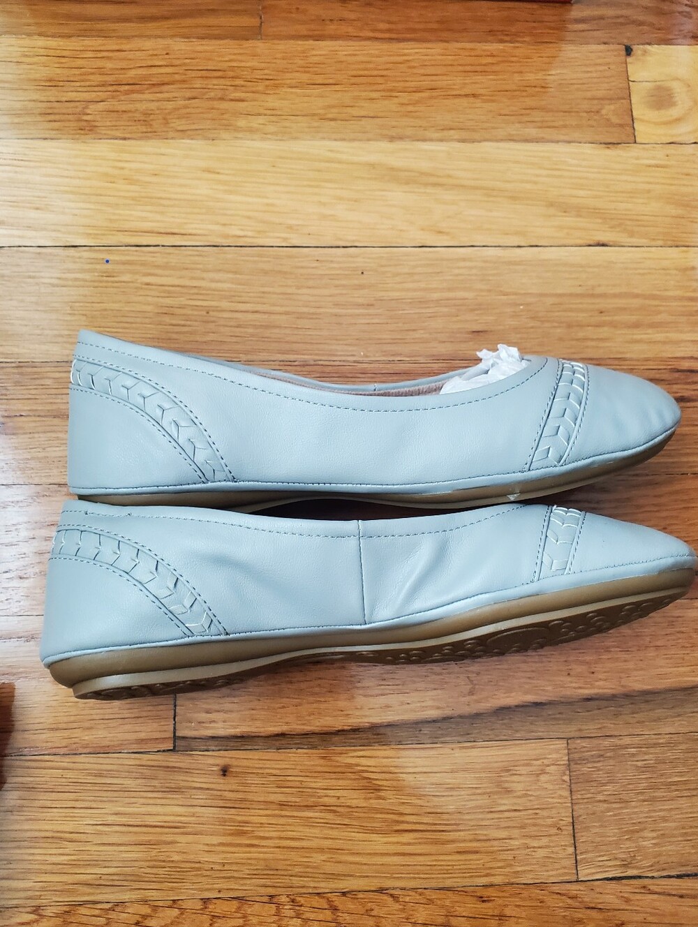 Women's Light Gray Slip-On Ballet Flats - Picture 7 of 11